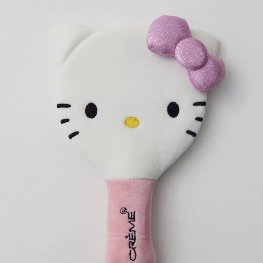 THE CRÈME X HELLO KITTY PLUSH PORTABLE MIRROR NEW
